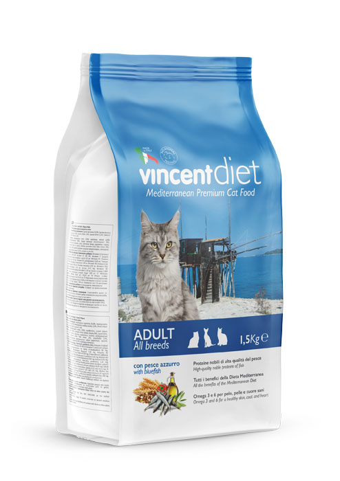 Dry cat food Vincent Diet with bluefish