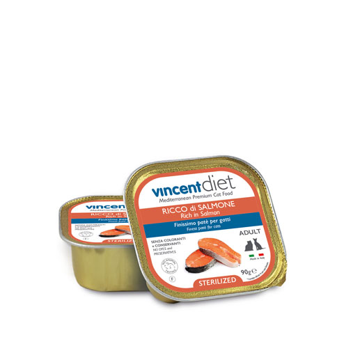 Vincent Diet Cat Patè Rich in Salmon